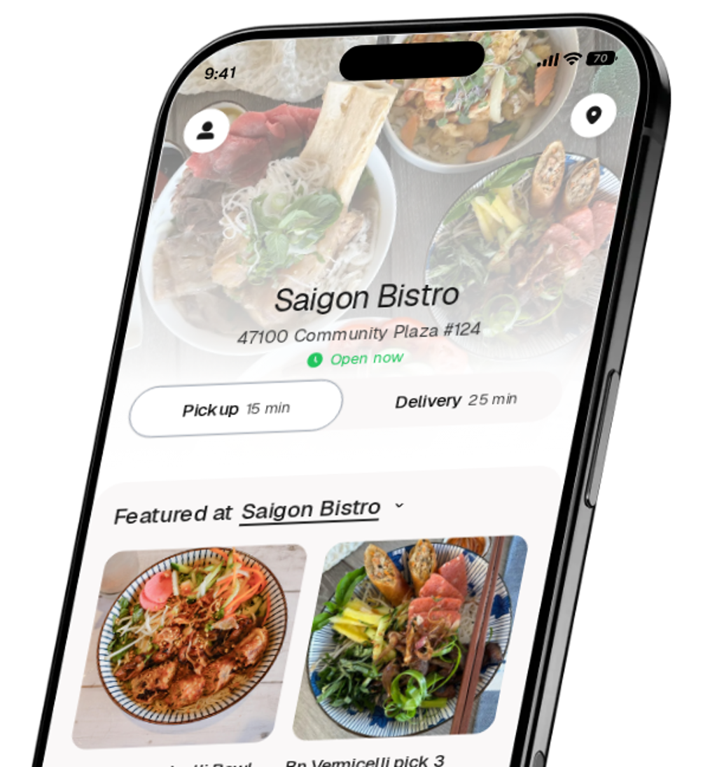 Saigon Bistro app preview