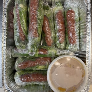 Pork Sausage Spring Roll