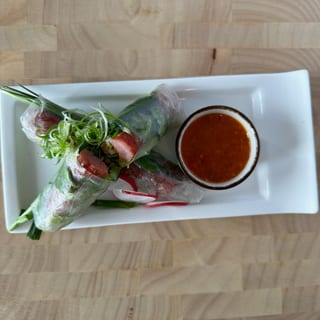 Pork Sausage Spring Rolls (nem nuong cuon)
