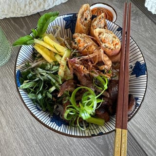 Classic Vermicelli Bowl (Bun Thit Nuong, Cha Gio)